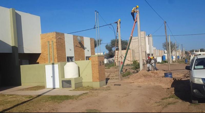 Castelli: continúan las obras de infraestructura en 72 viviendas