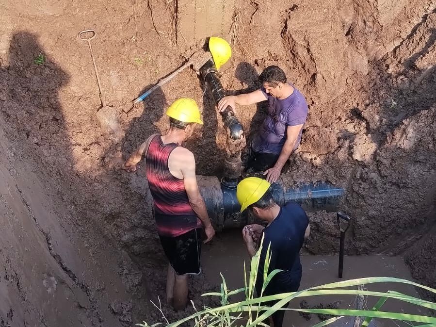 Reparaciones en el tramo Presidencia Roca – Laguna Limpia en el acueducto de las 7 localidades