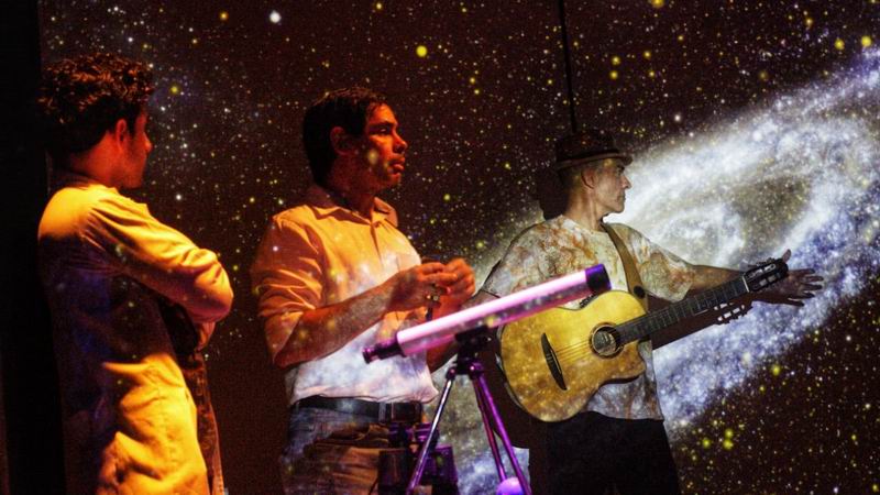 Lo macro y lo micro: música, visuales, ciencia y observaciones en microscopio y telescopio