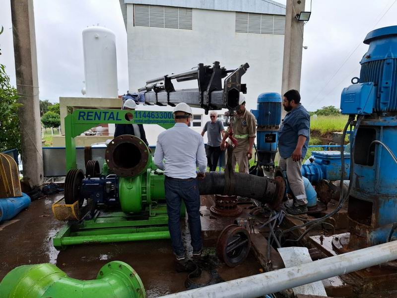 Sameep comenzó a instalar un equipo de bombeo en la cisterna de Sáenz Peña
