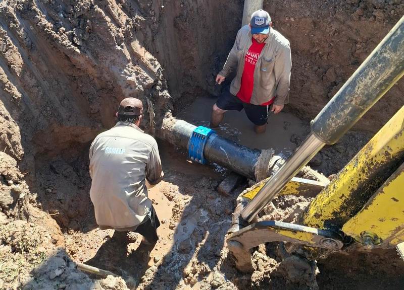Sameep reparó cañería y se restablece el servicio de agua potable