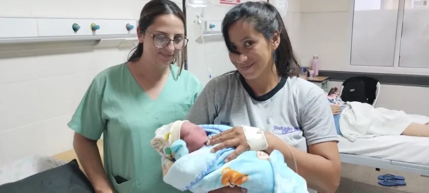 El primer bebé sáenzpeñense se llama Jaziel y nació en el hospital 4 de Junio