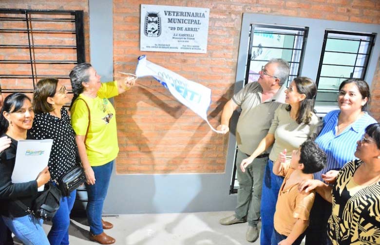 Castelli inauguró la Veterinaria Municipal 29 de Abril para la atención en la región