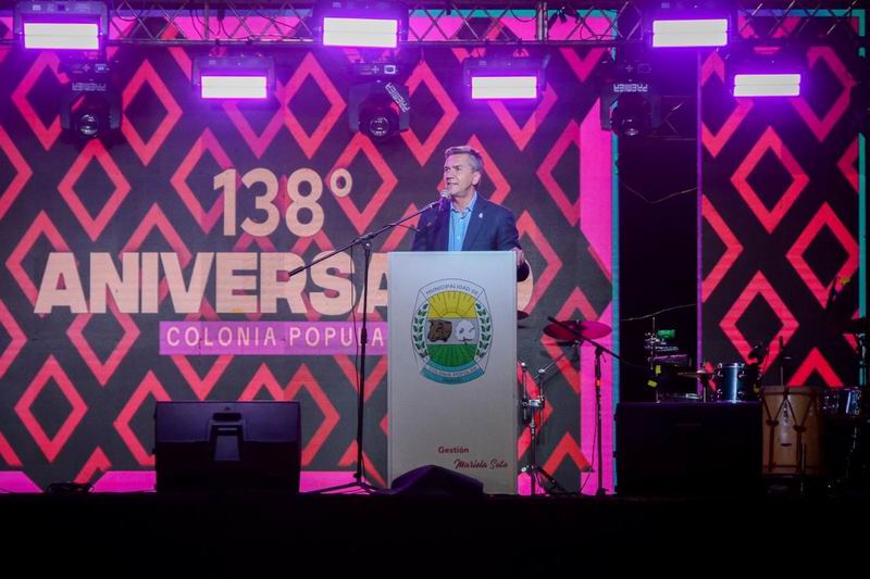 Zdero encabezó el 138° aniversario de Colonia Popular y destacó la labor del municipio