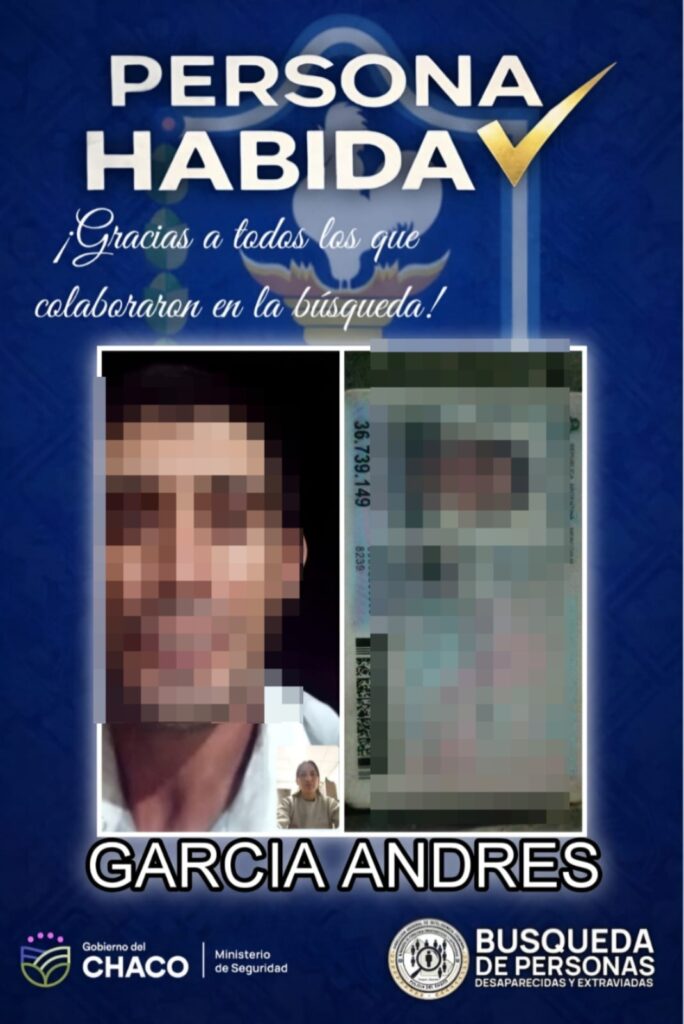 Localizaron en Las Breñas a un hombre que era buscado desde septiembre