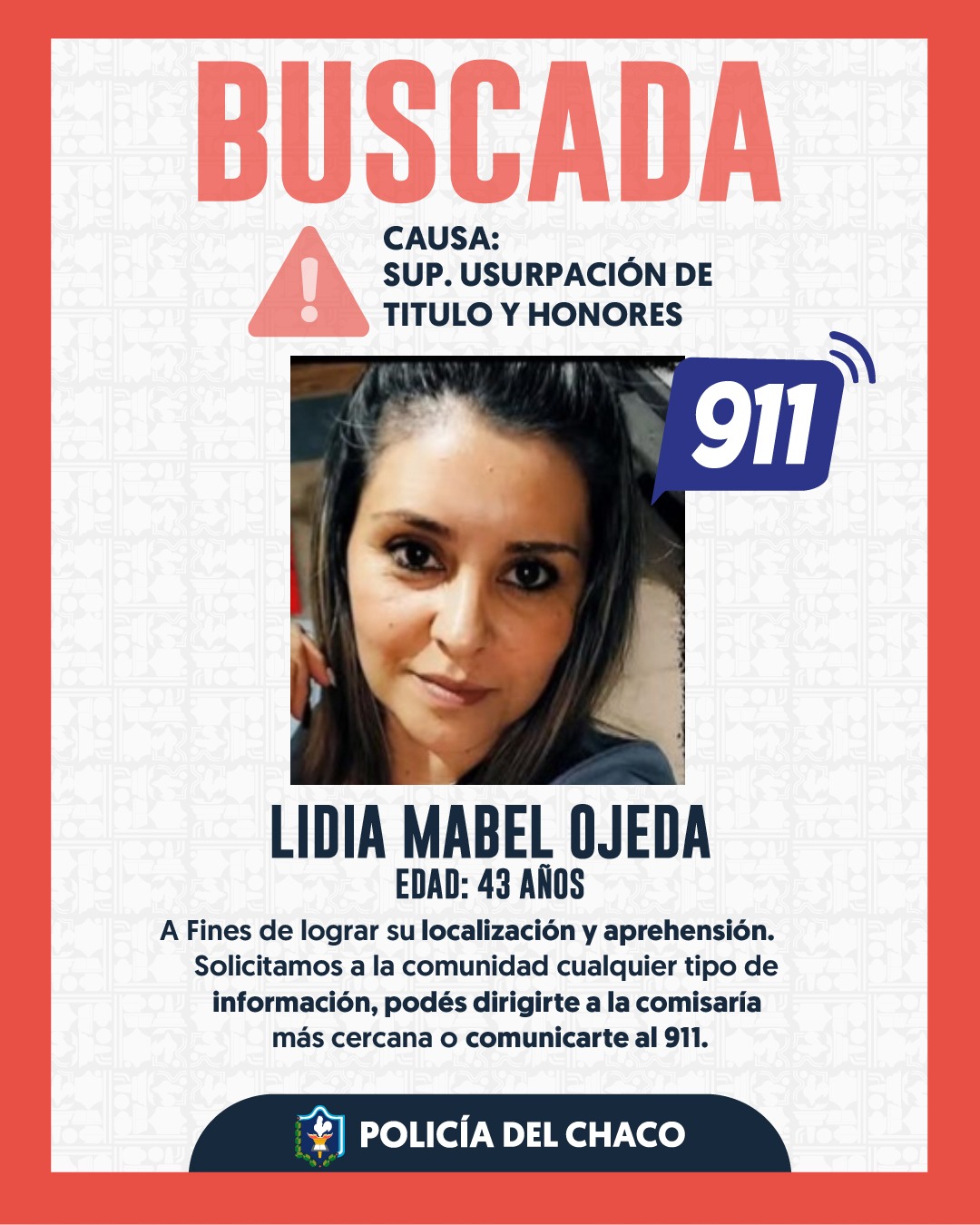 Captura nacional por la falsa médica: intensifican la búsqueda en todo el país