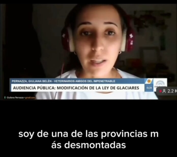 Desde el Chaco, una estudiante de la UNNE defendió la actual ley de glaciares: «Sabemos lo que pasa cuando el agua falta»