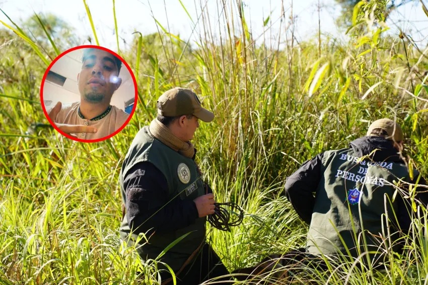 Búsqueda de Axel: hallaron las ojotas del joven en un baldío del barrio Anunciación de Fontana
