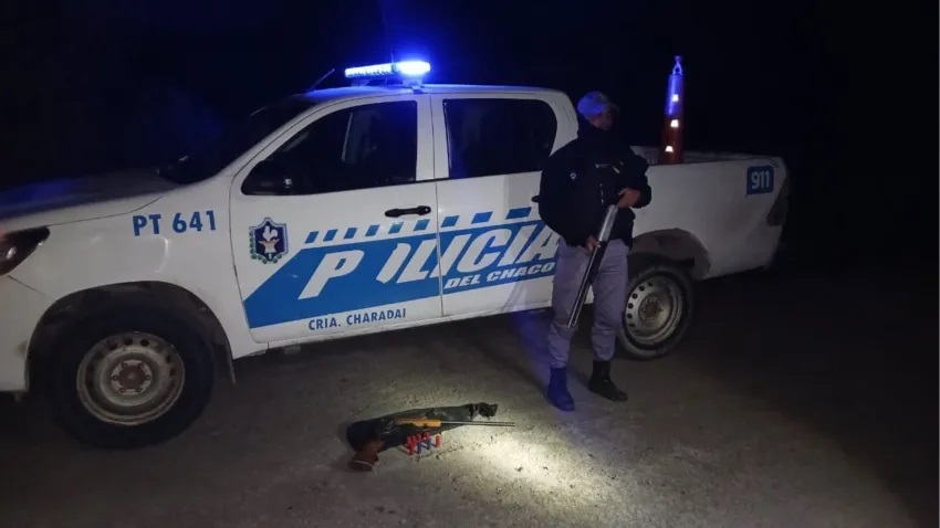 Charadai: interceptaron a cazadores furtivos con armas y municiones sobre la Ruta 66