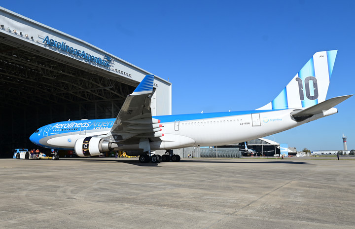 Aerolíneas Argentinas presentó el avión de la Selección para el Mundial 2026