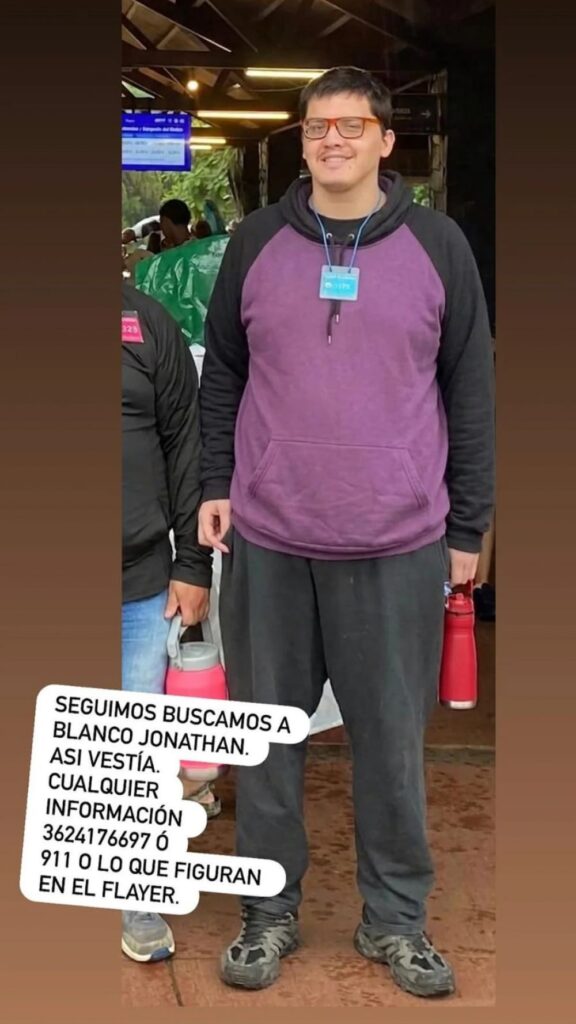 Desaparición de Jonathan Blanco: así estaba vestido la última vez que fue visto el joven