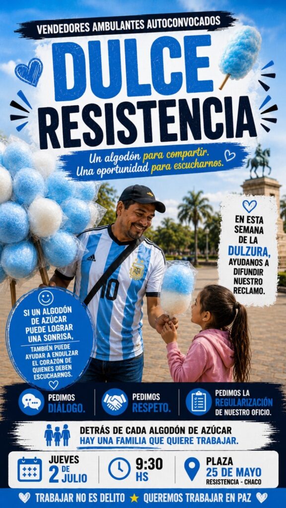 Bienal: vendedores ambulantes lanzan «Dulce Resistencia» y piden dialogar con el municipio y la Provincia