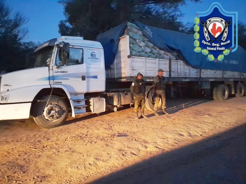 Interceptaron un camión que llevaba 27 toneladas de carbón vegetal sin documentación