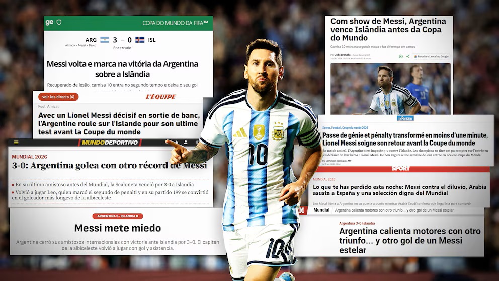 FOTOGALERÍA| La prensa internacional elogió a Messi tras su regreso con gol en la Selección Argentina