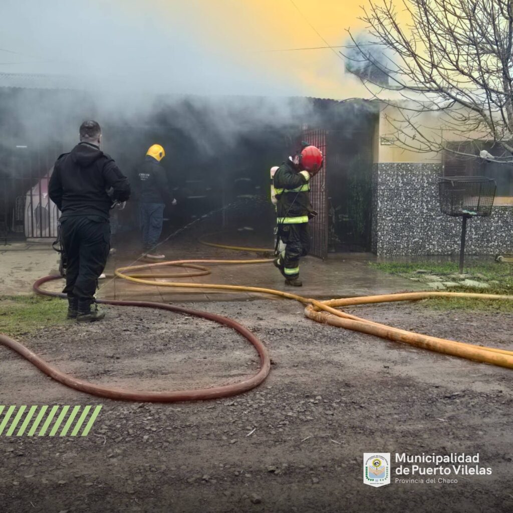 Vilelas: dramático incendio del Barrio 150 Viviendas