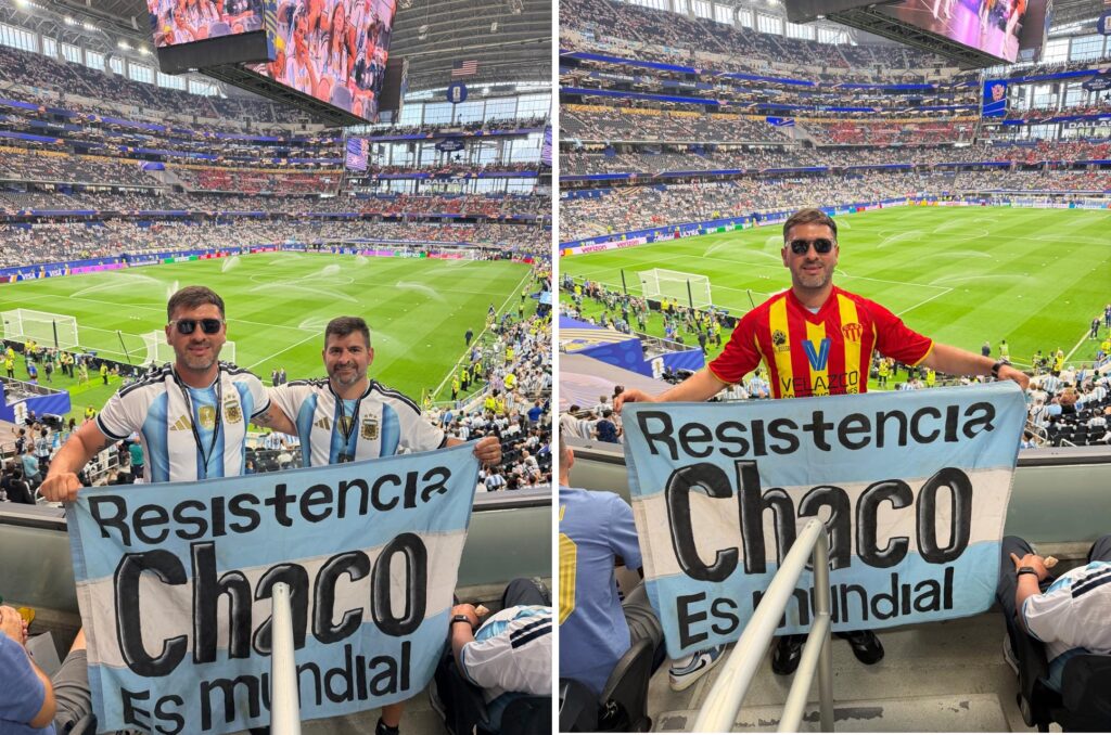 Miles de kilómetros y una misma pasión: Chaco dijo presente en Dallas para alentar a la Selección Argentina