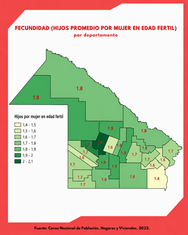 El mapa de la fecundidad revela fuertes contrastes entre interior y capital del Chaco