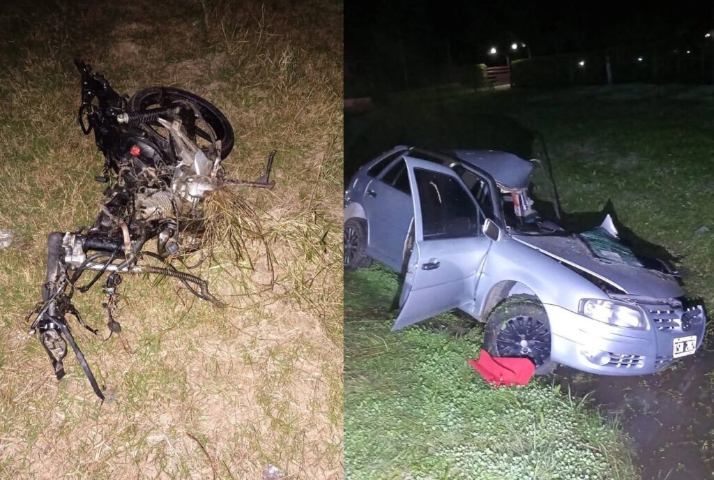 Margarita Belén: un muerto y dos heridos graves tras choque en la Ruta 11 entre un auto y una moto