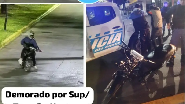 Detuvieron a dos motochorros tras robarle a una mujer en pleno centro de Resistencia