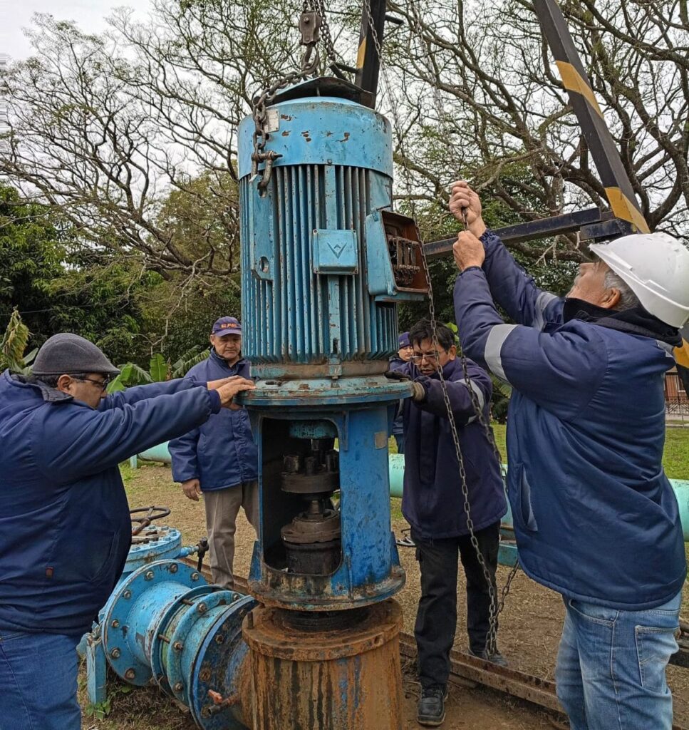Sameep repara una bomba de impulsión y busca normalizar el servicio de agua en Barranqueras