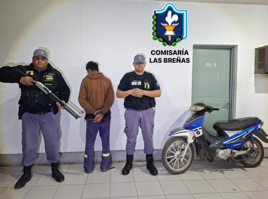 Las Breñas: recuperaron una motocicleta robada y detuvieron a un hombre de 39 años
