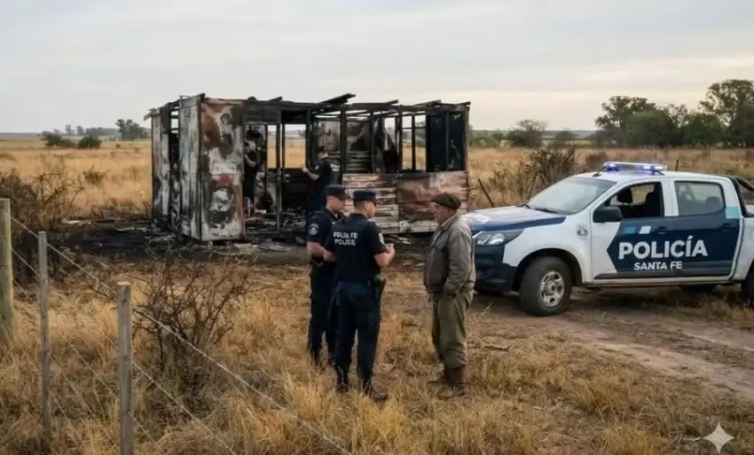 Tragedia en Santa Fe: dos peones chaqueños murieron tras el incendio de una casilla