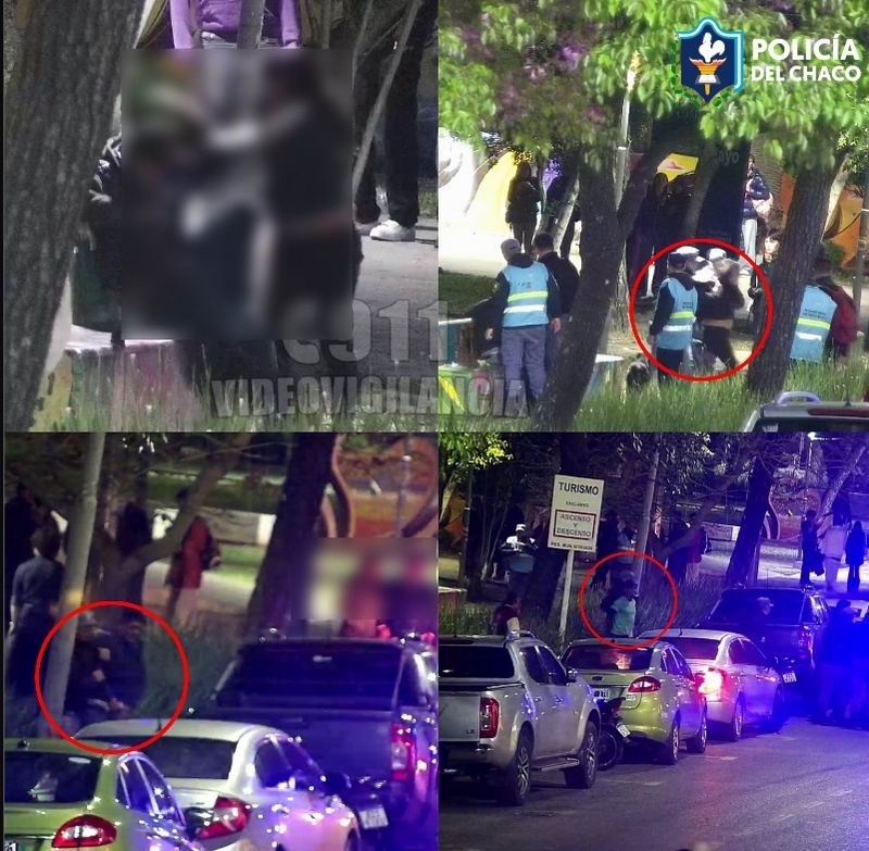 Extraña pelea en plena plaza 25 de Mayo