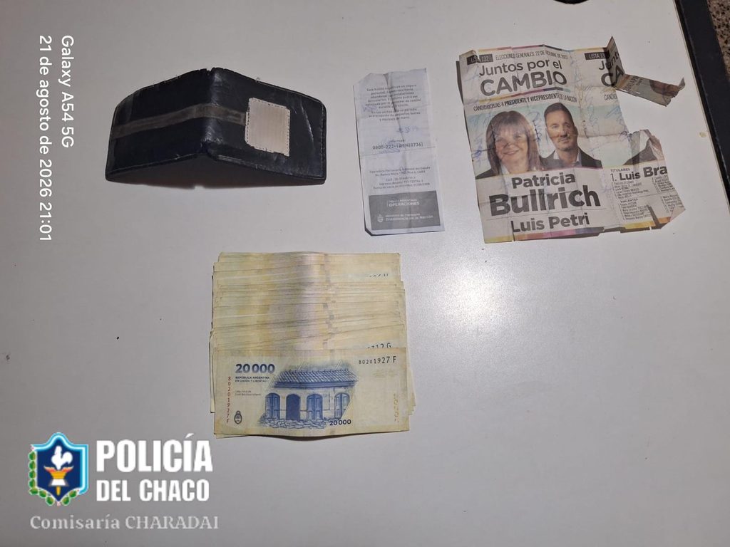 Recuperaron $960 mil que un jubilado extravió en un tren rumbo a Charadai