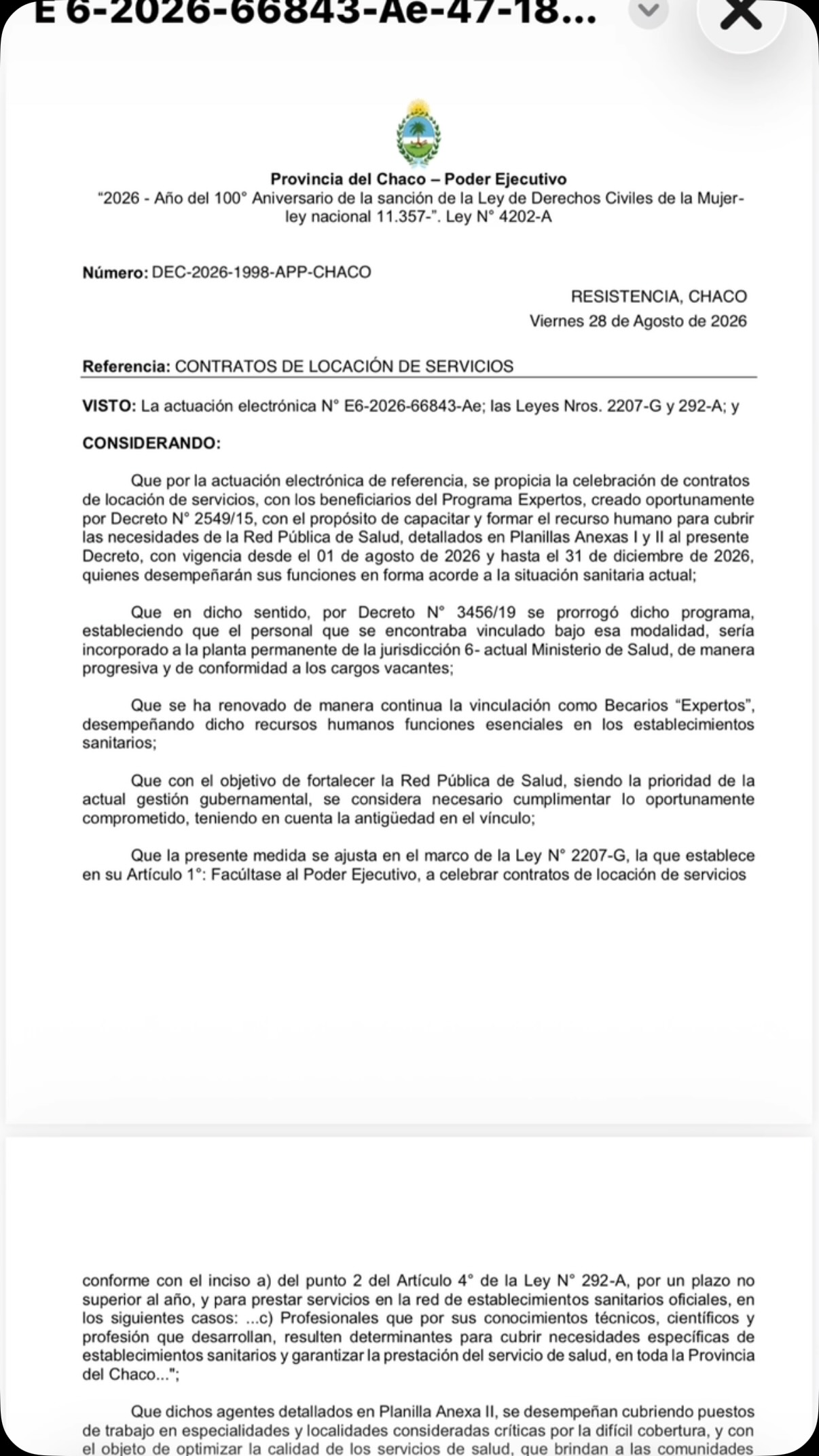 Salud: 131 agentes del Programa Expertos dejan de ser becarios y pasan a contrato de servicios