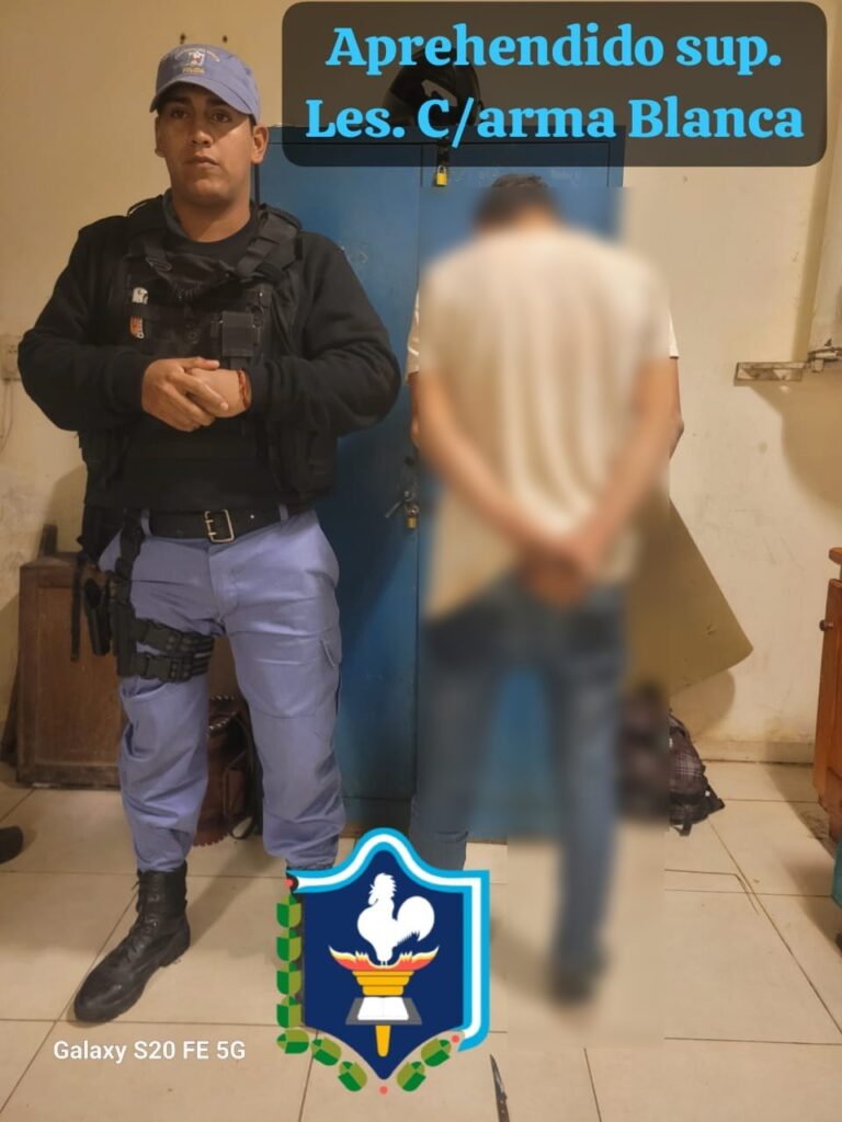 Quitilipi: detuvieron a un joven y secuestraron un cuchillo