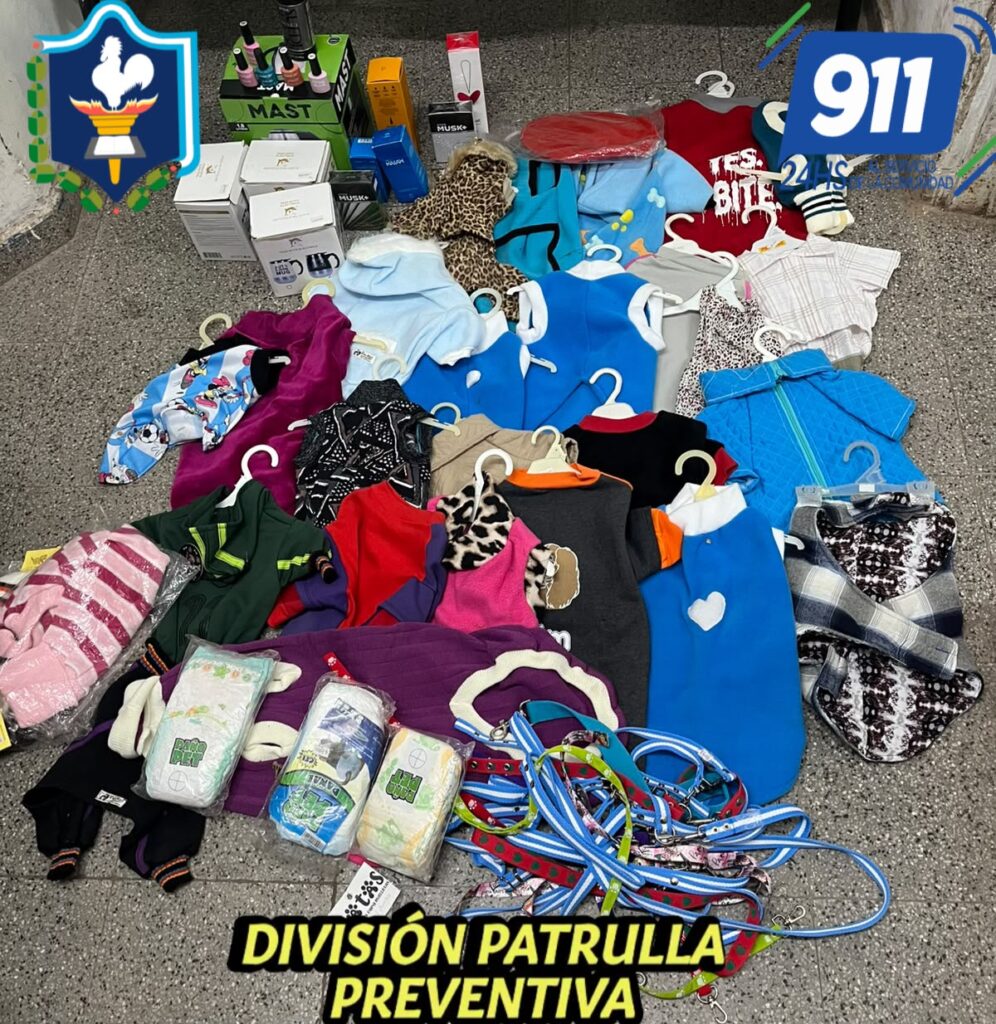 Recuperaron mercadería robada de un comercio tras una persecución por los techos
