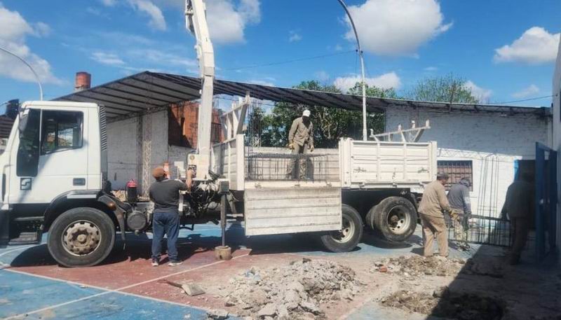 Histórico para Villa Libertad: comenzó la construcción del Microestadio